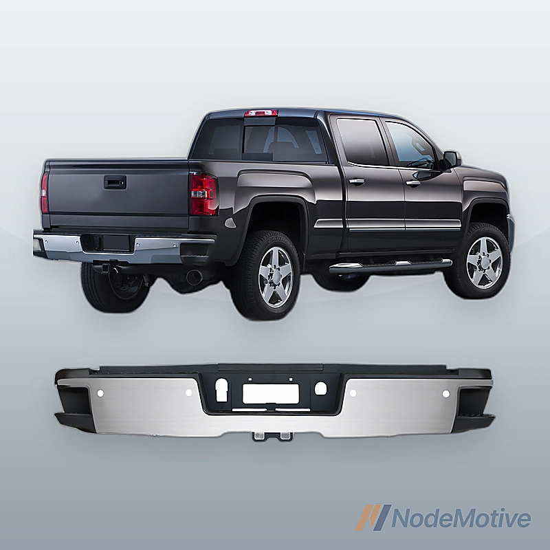 Chrome Rear Bumper Assembly for 2015-2019 Silverado Sierra 2500 3500 w/ Park