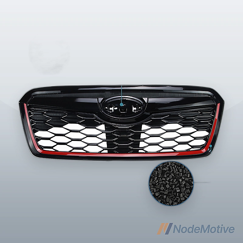 Honeycomb Front Grill for 2019-2021 Subaru Forester w/Camera Hole Gloss Black