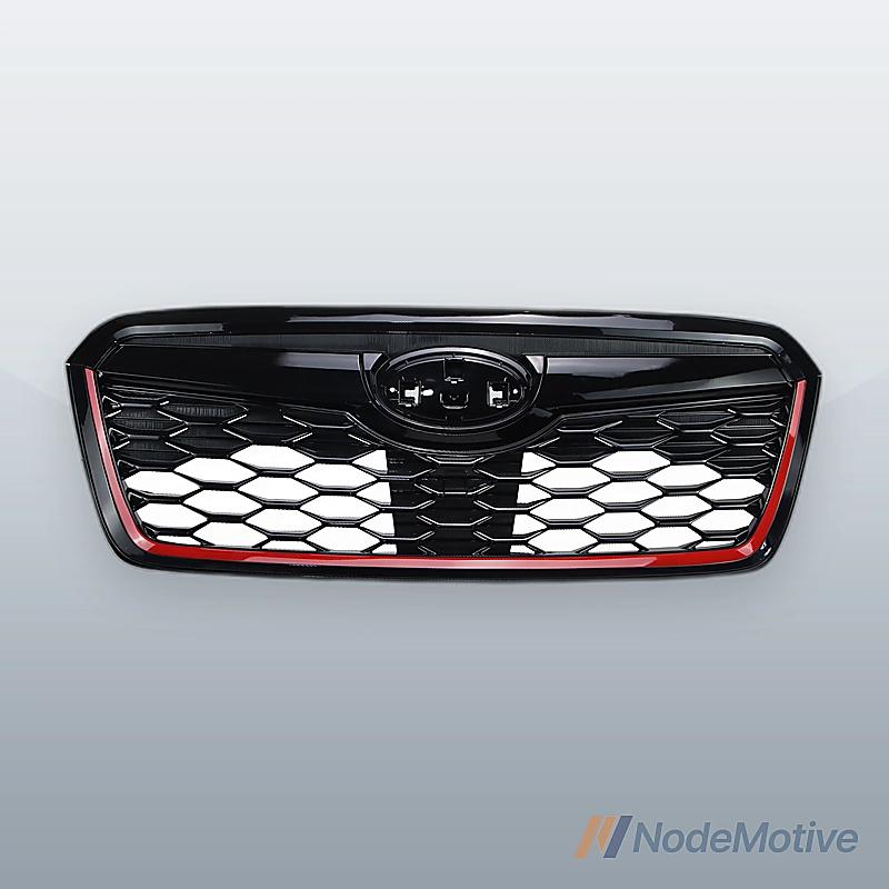 Honeycomb Front Grill for 2019-2021 Subaru Forester w/Camera Hole Gloss Black