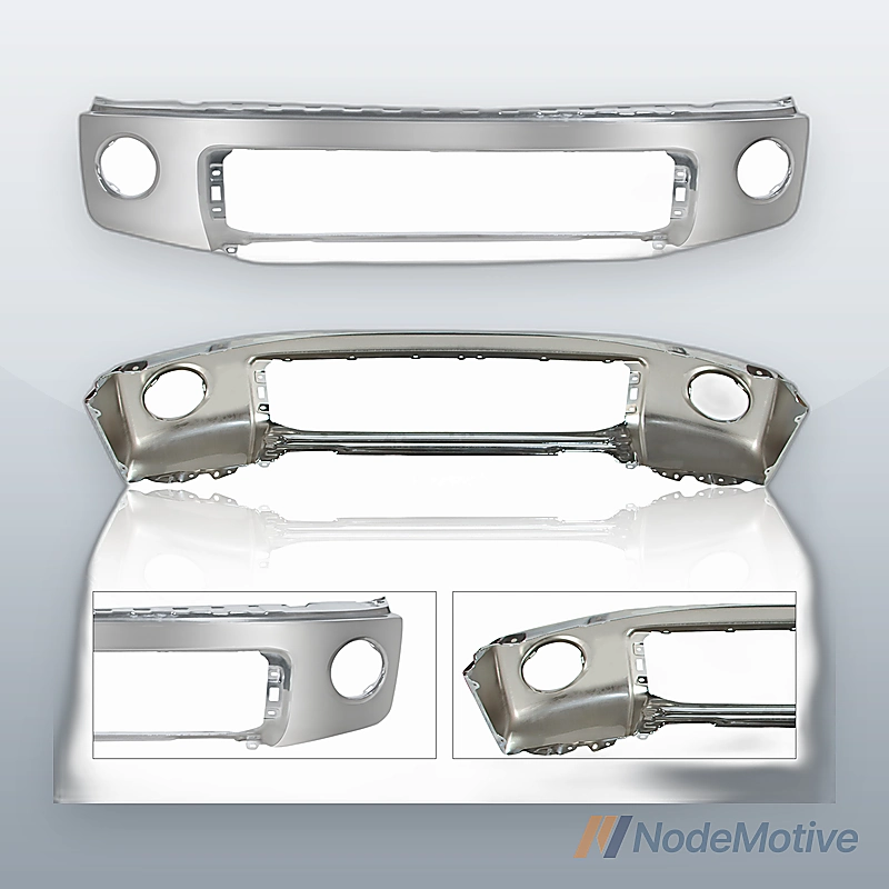 Chrome - Steel Front Bumper Cover for 2007-2013 Toyota Tundra Truck w/o Park