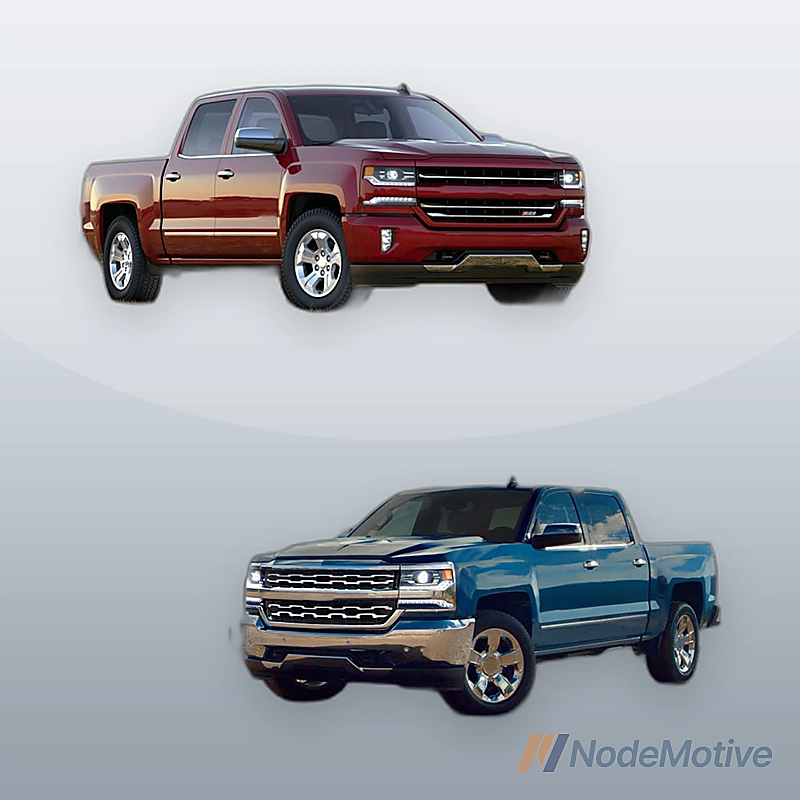 Front Bumper Face Bar for Silverado 1500 w/o Sensor Fog Light Holes 16-19 Chrome