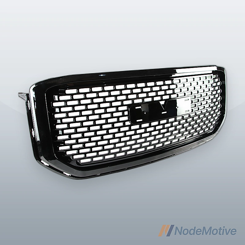 Car Front Grill for 2015-2018 GMC Yukon Yukon XL,Gloss Black Grille