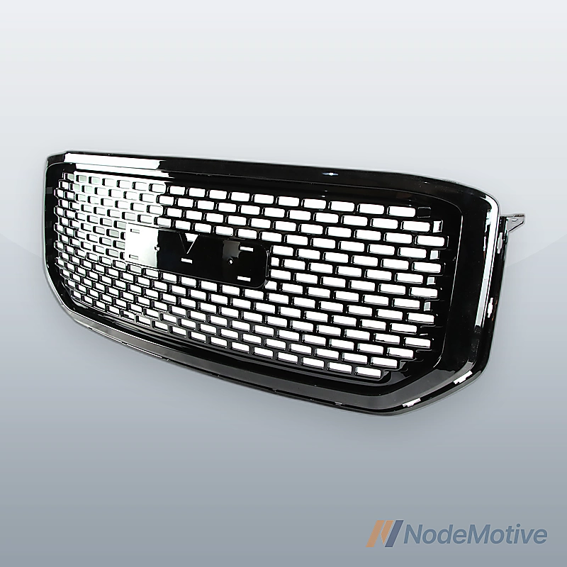 Car Front Grill for 2015-2018 GMC Yukon Yukon XL,Gloss Black Grille
