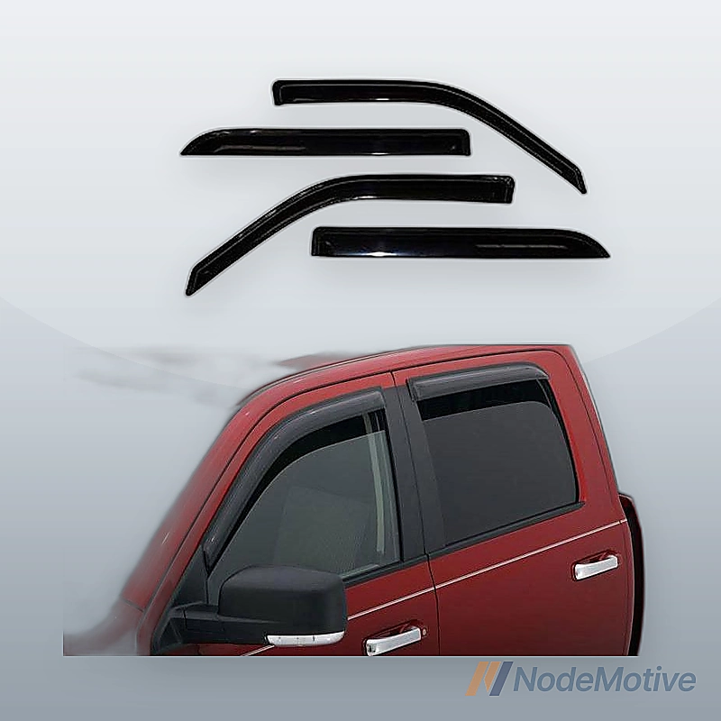 4x For 10-18 Ram 1500/2500/3500 Crew Cab Sun/Rain Guard