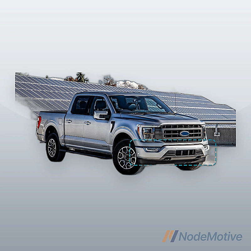 Chrome Front Bumper Face Bar For 21-23 Ford F150 W/Sensor Holes