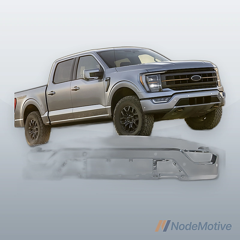 Chrome Front Bumper Face Bar For 21-23 Ford F150 W/Sensor Holes