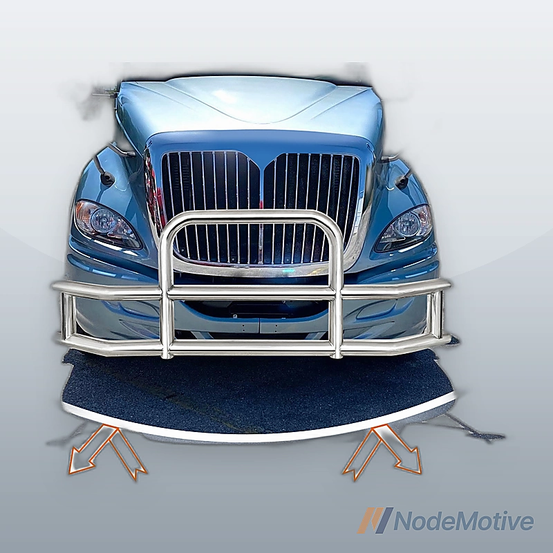 Front Bumper Deer Guard for International Prostar 2008-2016 with Bracket