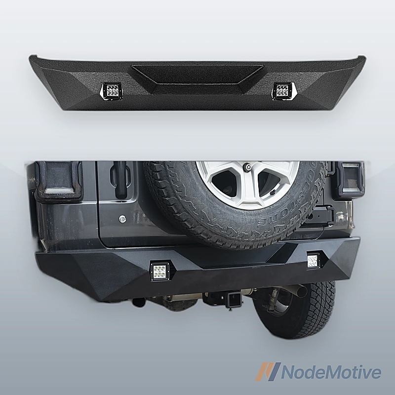 Rear Bumper For 2018-2024 Jeep Wrangler JL with LED Lights