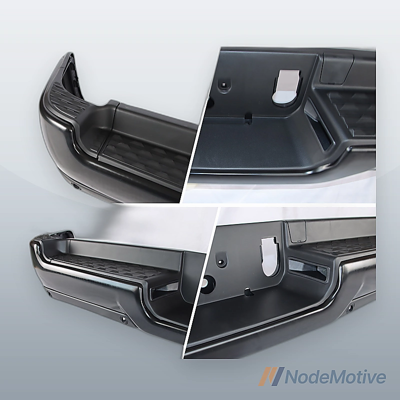 Black Primer Rear Step Bumper For 2019+ RAM 1500 W/O Dual Exhaust W/ Sensor Hole