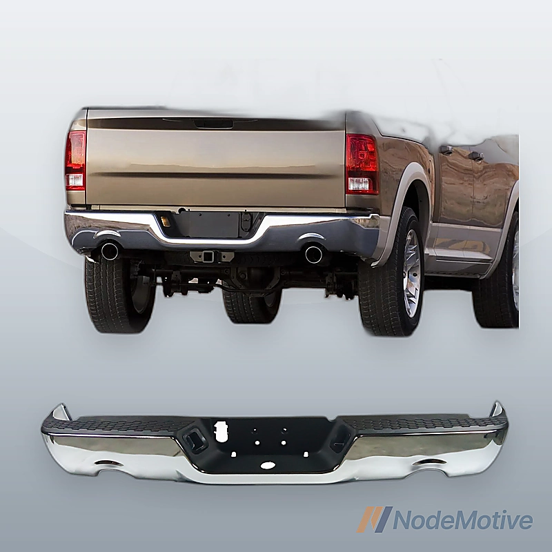 Rear Step Bumper for 09-18 Dodge Ram 1500 W/O Parking Sensor Hole W/ Vent Hole