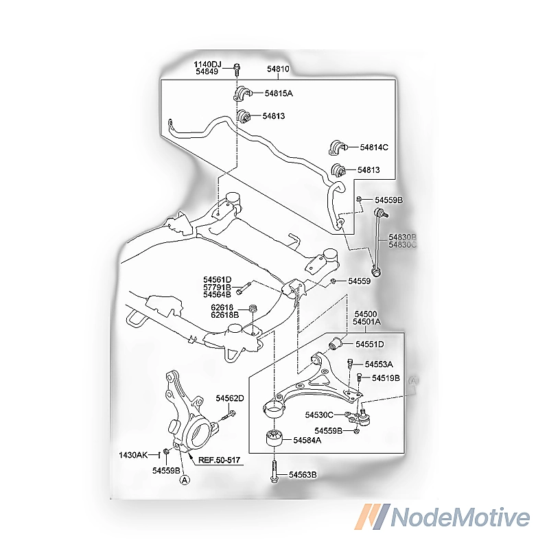Front Lower Arm Complete Left Hand for Hyundai Sonata